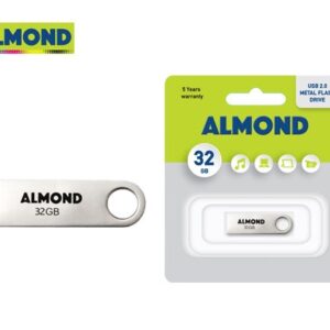 ALMOND FLASH DRIVE USB 32GB ΜΕΤΑΛΛΙΚΟ MINI