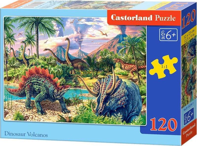 ΠΑΖΛ 120 ΤΕΜ DINOSAUR VOLCANOS 32x23cm CASTORLAND