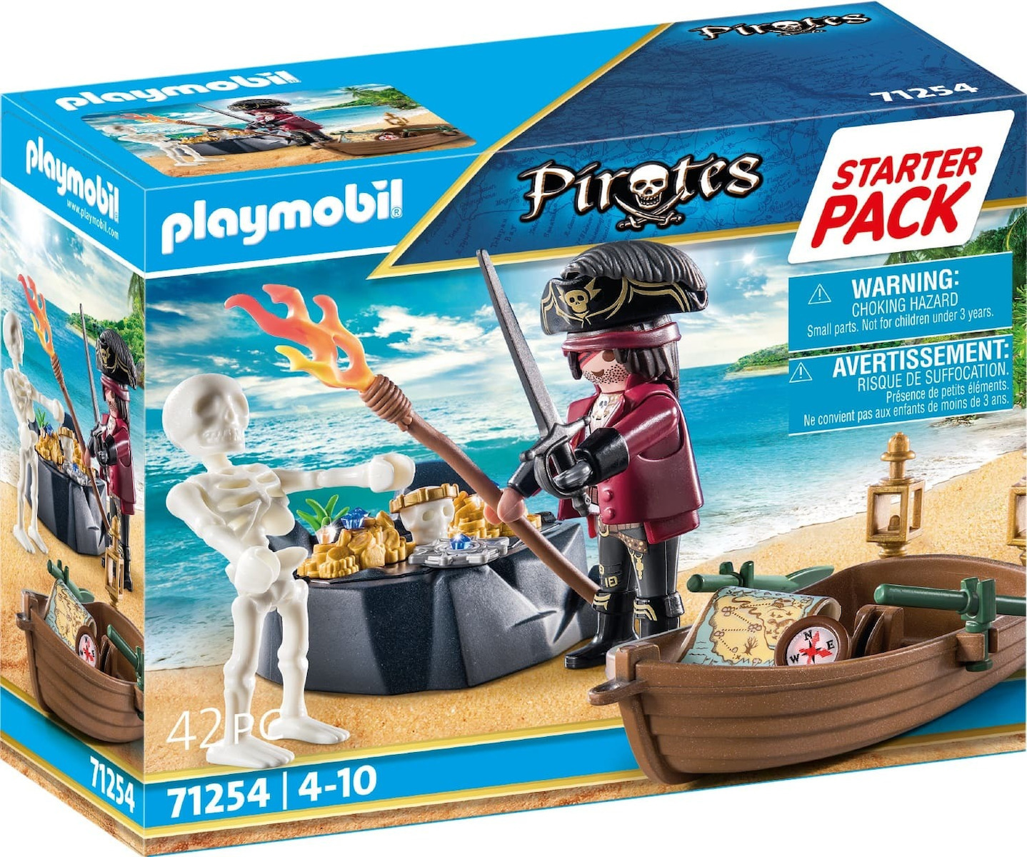 PLAYMOBIL 71254 PIRATES STARTER PACK ΠΕΙΡΑΤΗΣ ΜΕ ΒΑΡΚΟΥΛΑ ΚΑΙ ΘΗΣΑΥΡΟ