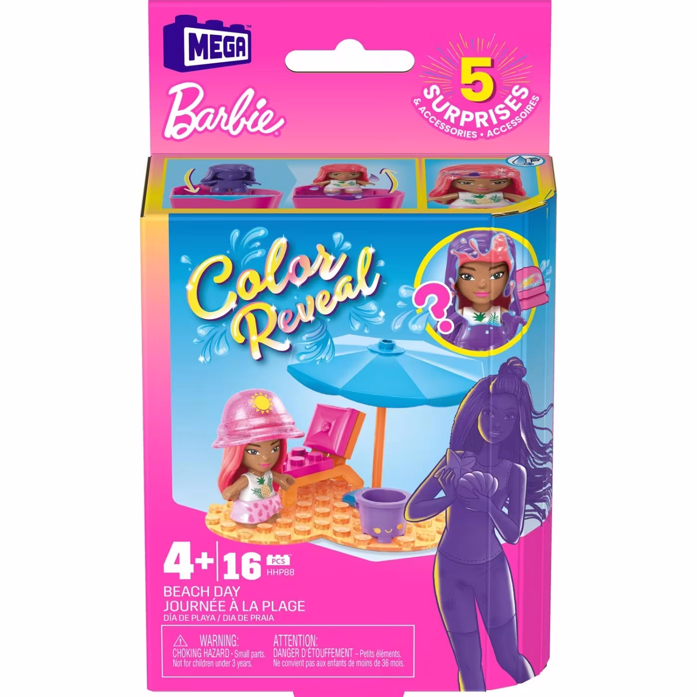 Τουβλάκια Mega Bloks Barbie Color Reveal 26τμχ για 4+ Ετών